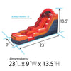 Image of Sale on 12' Fire Red Marble Commercial Water Slide with Blower