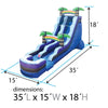 Image of OPEN BOX 18' Tropical Marble Inflatable Water Slide with Blower