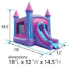 Image of Rental Lite Deluxe Pink Marble Inflatable Bounce House with Slide Combo with Blower