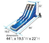 Image of 22' Blue Marble Wave Dual Lane Inflatable Water Slide with Blower and Splash Pool