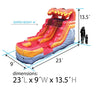 Image of 12' Tall Fire Red Marble Wave Inflatable Water Slide with Blower