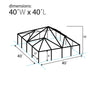 Image of 40' x 40' Replacement West Coast Tent Frame Only, Single Tube