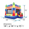 Image of 14.5'H Crossover Building Block Bounce House with Blower by POGO