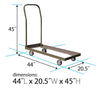 Image of Heavy Duty Universal Rolling Folding Chair Cart - Tan, Wide