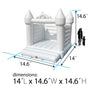 Image of White Wedding Castle Bounce House with Blower by POGO