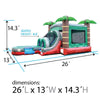 Image of Kids Tropical Red Marble Water Slide Bounce House Combo with Blower