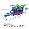 Image of Kids Tropical Water Slide Bounce House Combo with Blower