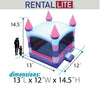 Image of Rental Lite Deluxe Pink Inflatable Bounce House with Blower