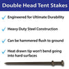 Image of ASTM 1" x 20" Double Head Steel Stake for Inflatables