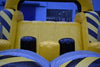 Image of Inside view of Venom inflatable obstacle course with inflatable pillars for climbing and maneuvering challenges