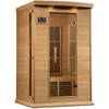 Image of Dynamic Saunas Direct Saunas Maxxus 2 Person Near Zero EMF FAR Infrared Sauna - Canadian Hemlock by Dynamic Saunas Direct 019962851469 MX-K206-01-ZF Maxxus 2 Person Near Zero EMF FAR Hemlock by Dynamic Saunas Direct