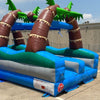 Image of Eagle Bounce Inflatable Bouncers 10'H Dual Lane Palm Tree Slip n Splash by Eagle Bounce