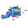Image of Eagle Bounce Inflatable Bouncers 14'H Mermaid Combo Wet n Dry by Eagle Bounce