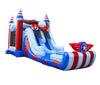 Image of Bald Eagle Double Water Slide Bounce House with Blower