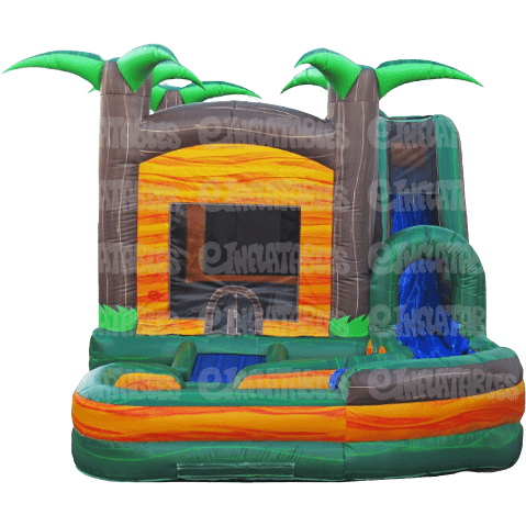 eInflatables Inflatable Bouncers 14'H Jump N Splash Paradise Palms with Landing by eInflatables 781880286301 388 14'H Jump N Splash Paradise Palms with Landing eInflatables SKU# 388