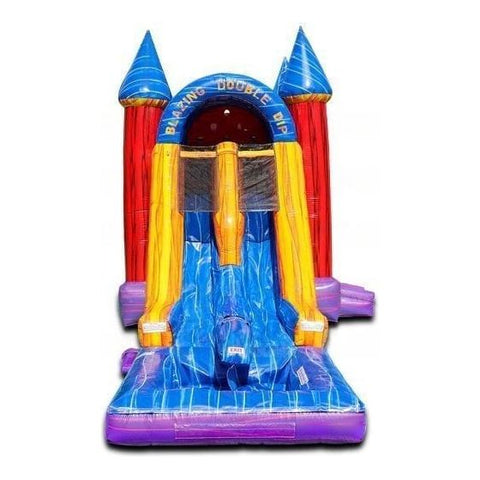 eInflatables Inflatable Bouncers 18'H Blazing Double Dip with Pool by eInflatables 781880286196 5064 18'H Blazing Double Dip with Pool by eInflatables SKU# 5064