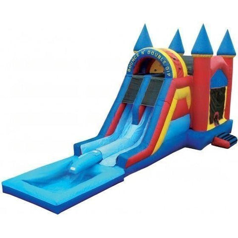 eInflatables Inflatable Bouncers 18'H Bounce N Double Dip Dual Lane w/ Pool by eInflatables 781880286240 390 18'H Bounce N Double Dip Dual Lane w/ Pool by eInflatables SKU# 390