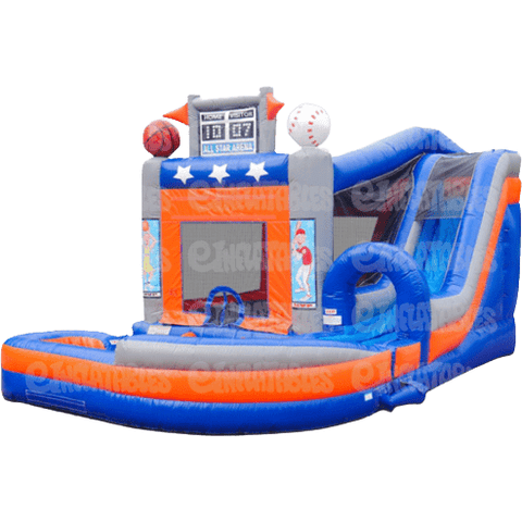eInflatables Inflatable Bouncers 18'H Jump N Splash All Star w/ Landing by eInflatables 781880286349 6570 18'H Jump N Splash All Star w/ Landing by eInflatables SKU# 6570