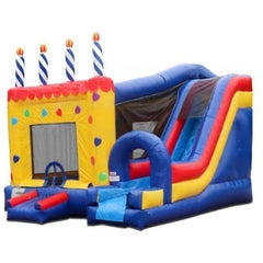 eInflatables Inflatable Bouncers 18'H Jump N Splash Birthday Cake Dry Combo by eInflatables 781880284642 6561zz 18'H Jump N Splash Birthday Cake Dry Combo by eInflatables SKU#6561zz