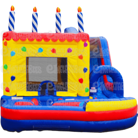 eInflatables Inflatable Bouncers 18'H Jump N Splash Birthday Cake w/ Landing by eInflatables 781880286318 6564 18'H Jump N Splash Birthday Cake w/ Landing by eInflatables SKU# 6564