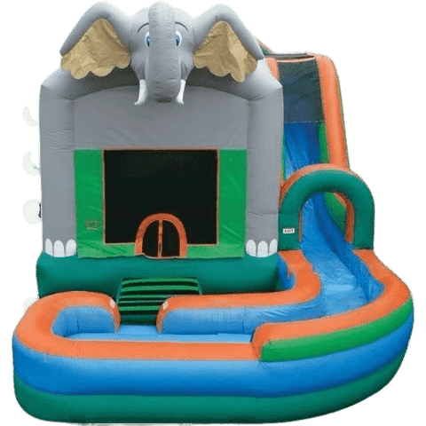 eInflatables Inflatable Bouncers 18'H Jump N Splash Jungle w/ Landing by eInflatables 781880286363 364 18'H Jump N Splash Jungle w/ Landing by eInflatables SKU# 364