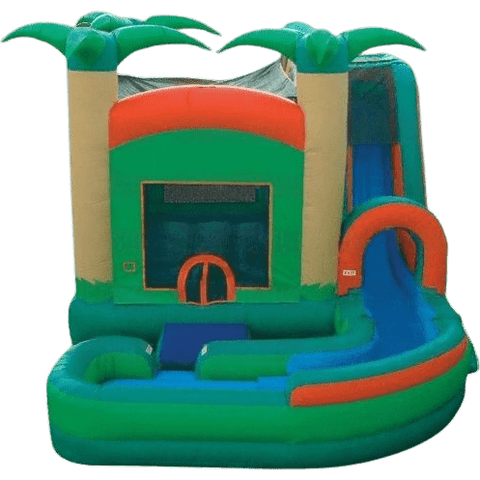 eInflatables Inflatable Bouncers 18'H Jump N Splash Tropical w/ Landing by eInflatables 781880286325 371 18'H Jump N Splash Tropical w/ Landing by eInflatables SKU# 371