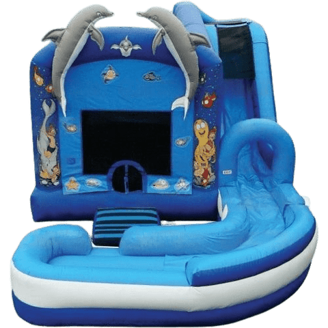 eInflatables Inflatable Bouncers 18'H Jump N Splash Under The Sea w/ Landing by eInflatables 781880286356 365 18'H Jump N Splash Under The Sea w/ Landing by eInflatables SKU# 365