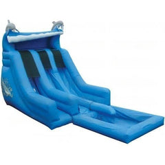 eInflatables Water Parks & Slides 18'H Dual Lane Super Splash Down with Pool by eInflatables 781880271369 602 18'H Dual Lane Super Splash Down with Pool by eInflatables SKU# 602