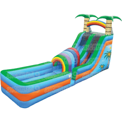 eInflatables Water Parks & Slides 18'H Funnel Tunnel Water Slide with Landing by eInflatables 781880269717 607 18'H Funnel Tunnel Water Slide with Landing by eInflatables SKU#607