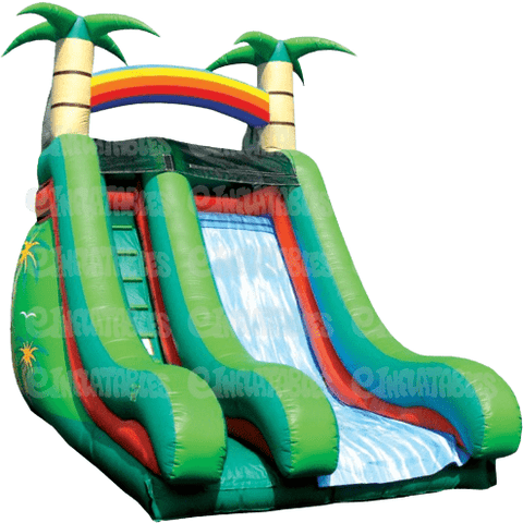 18'H Super Splash Down Tropical with Pool by eInflatables