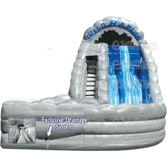 18'H Wild Rapids Slide with Landing by eInflatables