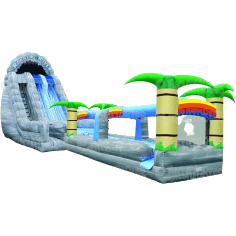 eInflatables Water Parks & Slides 42'H Roaring River 2 Lane Run N Slide Combo by eInflatables 781880287087 843 42'H Roaring River 2 Lane Run N Slide Combo by eInflatables SKU#843