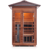 Image of Enlighten Infrared Saunas Saunas Outdoor Peak 2 Person Diamond Canadian Cedar Sauna by Enlighten Infrared Saunas 693614812710 H-17376