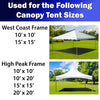 Image of 4 Stake Canopy Tent Extended Usage, Kit A
