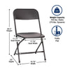 Image of Black Plastic Heavy Duty Folding Chair, Big and Tall