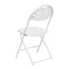 Image of White Fan Back Folding Chairs