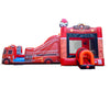 Image of Mega Fire Truck Water Slide Bounce House Combo with Blower