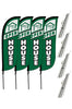 Image of Open House Feather Flag - 4 Pack w/ Ground Spike Pole Set