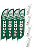 Image of Open House Feather Flag - 4 Pack w/ Ground Spike Pole Set