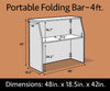 Image of 48" Folding Bar, Driftwood