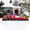Image of Gemmy Inflatables Christmas Inflatables 21' Santa Christmas Train w/ Penguin, Snowman, Presents by Gemmy Inflatables 781880274315 GTC00052-21 21' Santa Christmas Train Penguin Snowman Presents Gemmy Inflatables
