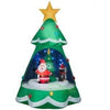 Image of Gemmy Inflatables Christmas Inflatables 8.5' Animated Santa Spinning Snow Globe Christmas Tree by Gemmy Inflatables 781880203209 289859 8.5' Santa Spinning Snow Globe Christmas Tree Gemmy Inflatables