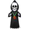Image of Gemmy Inflatables Halloween Inflatables 3 1/2' Halloween Skull Reaper w/ Pumpkin Necklace by Gemmy Inflatable 220414 - 1038563