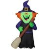 Image of Gemmy Inflatables Halloween Inflatables 3 1/2' Halloween Witch w/ Broom by Gemmy Inflatable 5' Gemmy Airblown Inflatable Halloween Scarecrow Crow Holding Pumpkin