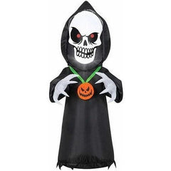 Gemmy Inflatables Halloween Inflatables 4' Halloween Scary Reaper w/ Pumpkin Necklace by Gemmy Inflatables 781880272908 226009