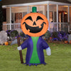 Image of Gemmy Inflatables Halloween Inflatables 4' Inflatable Purple Pumpkin Reaper Holding Sickle by Gemmy Inflatables 781880270850 226422