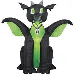 Gemmy Inflatables Halloween Inflatables 5' Halloween Black & Green Baby Dragon by Gemmy Inflatables 781880275039 224468