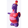 Image of Gemmy Inflatables Halloween Inflatables 6' Purple Valentine's Day Dragon w/ Heart by Gemmy Inflatable 10' Halloween Giant Green Ogre With Foot On Pumpkin by Gemmy Inflatable SKU# 75402