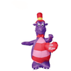 Image of Gemmy Inflatables Halloween Inflatables 6' Purple Valentine's Day Dragon w/ Heart by Gemmy Inflatable 10' Halloween Giant Green Ogre With Foot On Pumpkin by Gemmy Inflatable SKU# 75402
