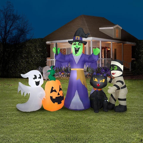 Gemmy Inflatables Inflatable Party Decorations 12' Colossal Halloween Witch and Friends Scene by Gemmy Inflatables 781880273028 228425